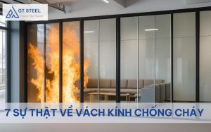 vách kính chống cháy