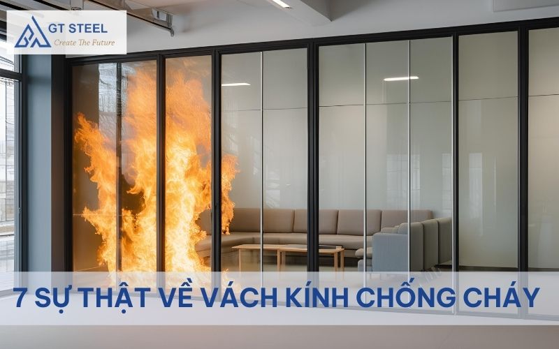 vách kính chống cháy 